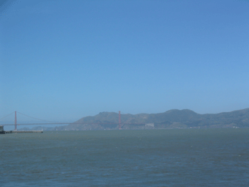 The Golden Gate Bridge in the distance