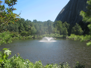 The foot of Stone Mountain