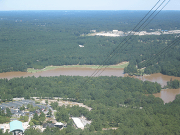 One way up Stone Mountain