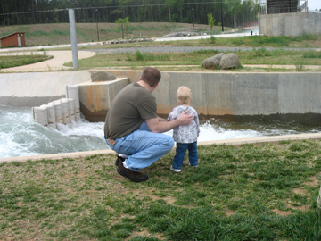 Watching the water with Daddy