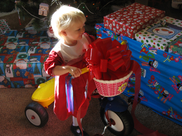 Kaitlyn on her new bike