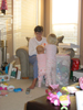 Grandma helping the girls