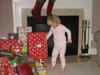 Very excited on Christmas morning