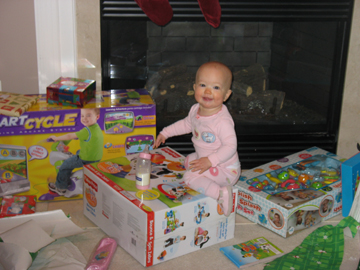 Sydney posing on a box