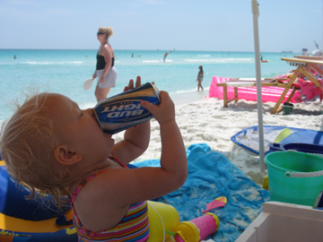 Bottoms up, Kaitlyn!