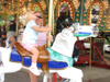 Looking up in the carousel