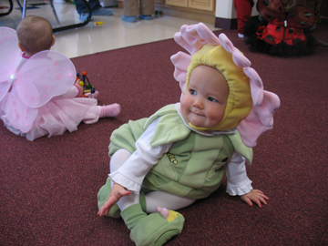 Sydney in her flower costume