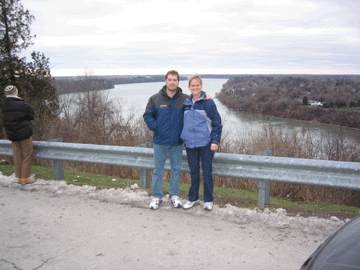 Pausing for a picture along the Niagara River