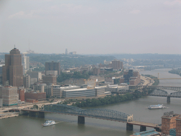 A distant view of Duquesne University