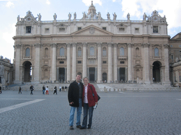 In front of St. Peter's Basilica