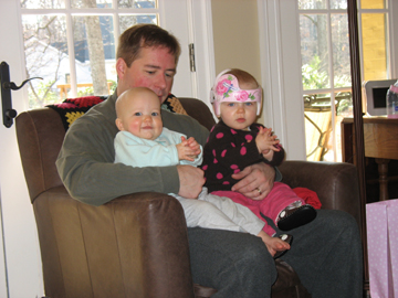 Daddy with Syd and her cousin Parker