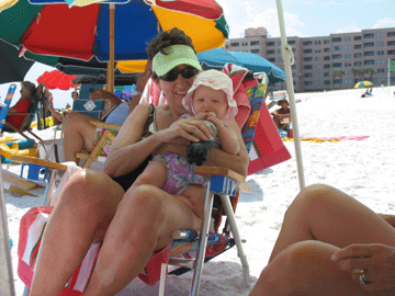 Sharing a soda with Grandma