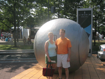 Amy and Mike outside