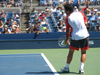 Nicolas Almagro preparing to serve