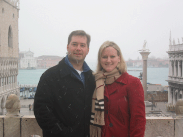 On the balcony of St. Mark's Basilica