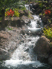 A waterfall in the hotel pool