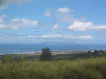 A distant view of the private island Ni'ihau