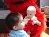Playing with Quin and Elmo