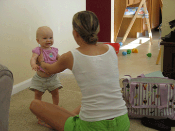 Learning to walk with Aunt Elyse