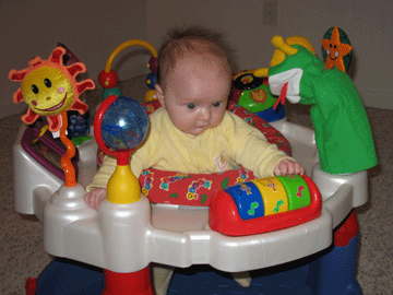 Playing in the Exersaucer