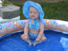 Lounging in the pool