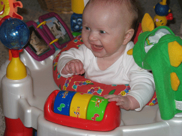 Laughing in the Exersaucer