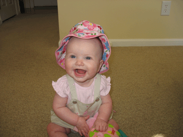 In her summer hat