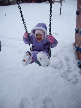 Having a blast on the swing