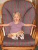 Kaitlyn playing in the rocking chair