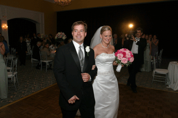 Our first entrance as husband and wife