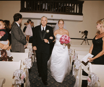 Walking up the aisle with Dad