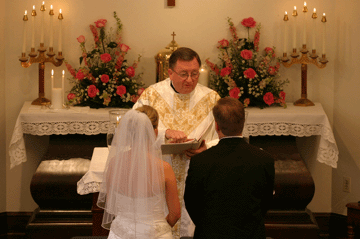 At the altar